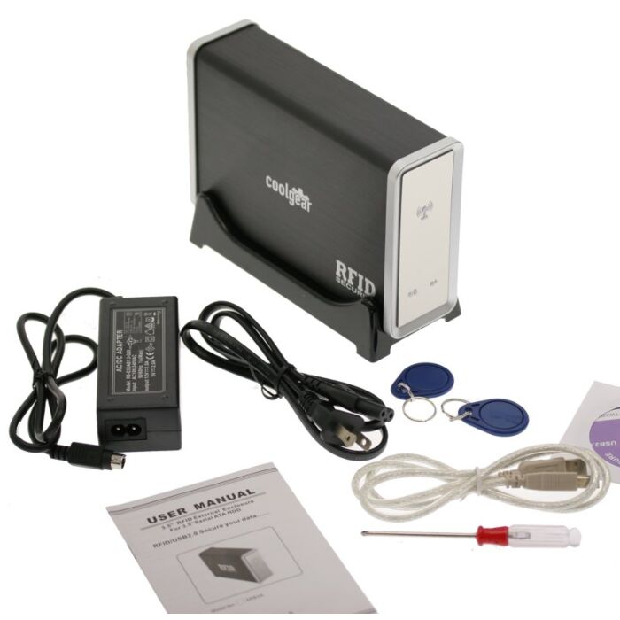3.5" RFID Security External Enclosure for SATA II 1TB and 1.5TB HDD
