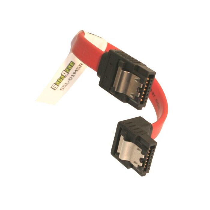 40 inch SATA III Latching Cable Straight to Right Angle