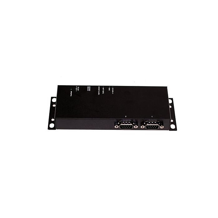 2-Port RS-232 to Ethernet Data Gateway TCP/IP Industrial Metal Case