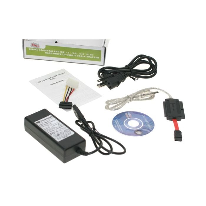 USB 2.0 to SATA and IDE Bridge Adapter Converter Cable for SATA HDD