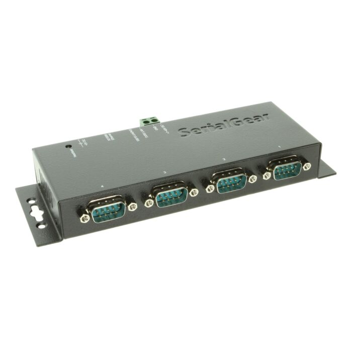 Industrial 4-Port RS-232 to Ethernet Data Gateway TCP/IP
