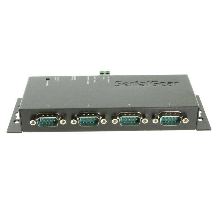 Industrial 4-Port RS-232 to Ethernet Data Gateway TCP/IP