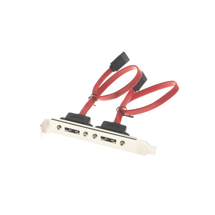 10 inch eSATA Dual Port Internal to External Adapter PCI Bracket