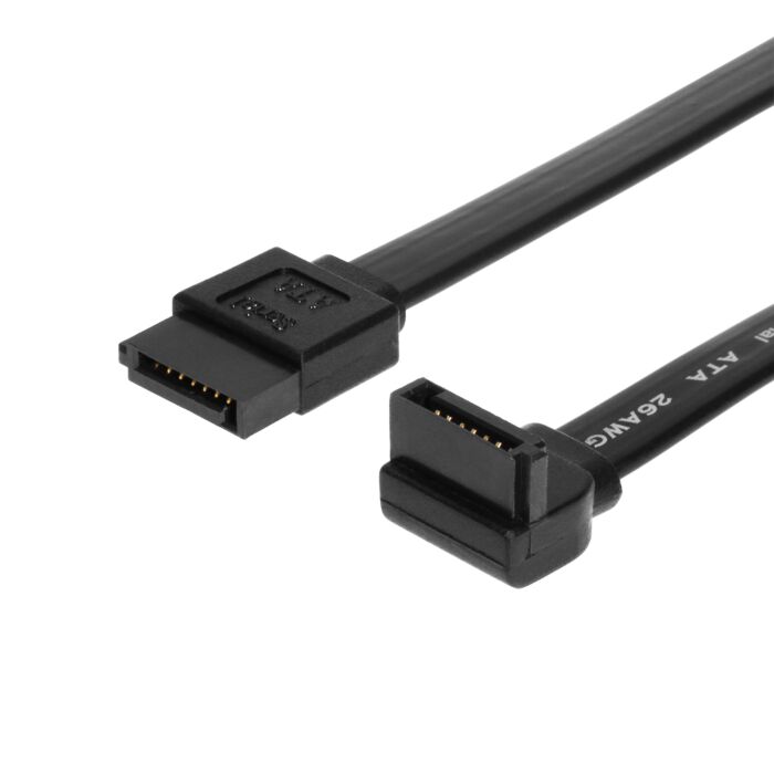 30 inch SATA III Device Cable Straight to Right Angle (SS-075MSR)
