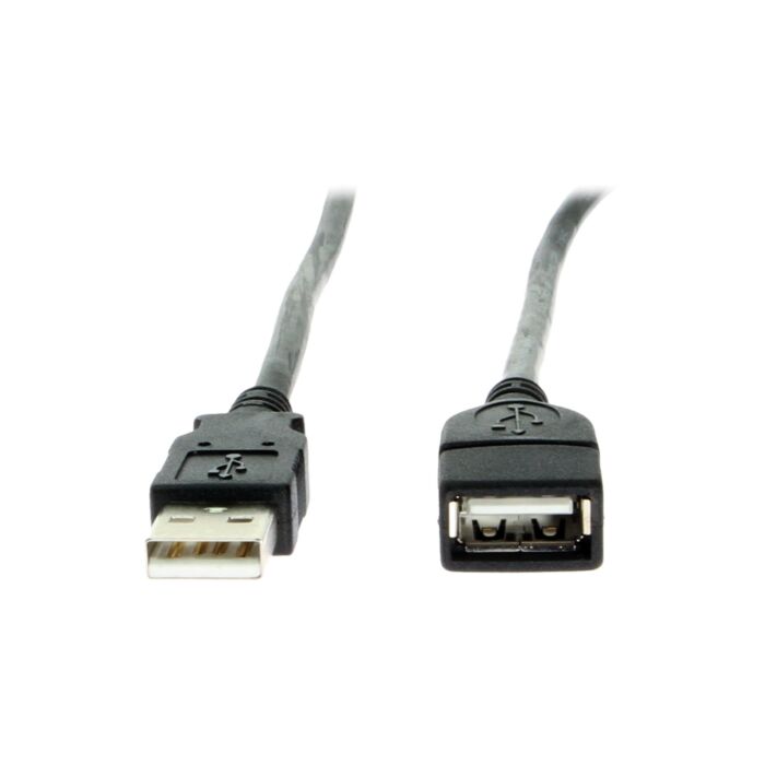 USB 2.0 Extension Cable 10ft Black A-Male to A-Female