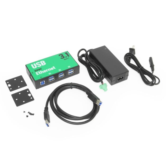 6 Port USB 3.2 Gen 1 Over IP Network Device Sharing Hub w/ Port Status LEDs
