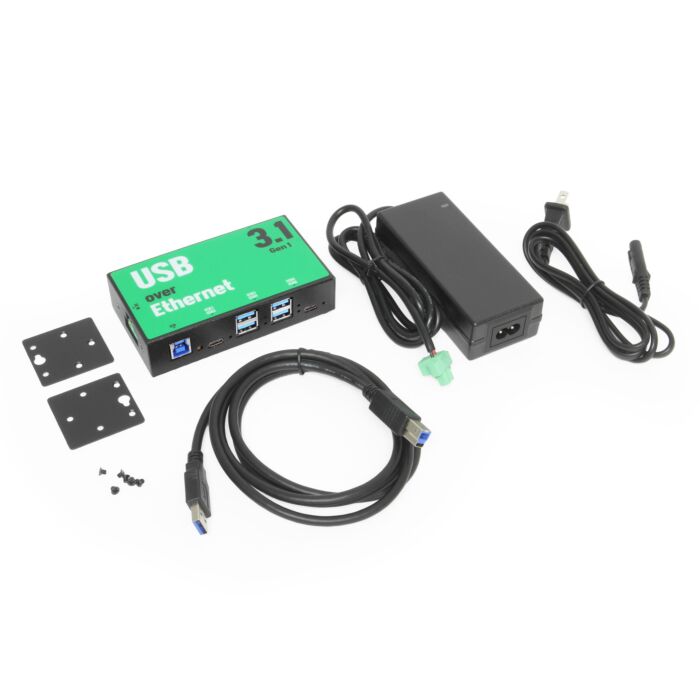 6 Port USB 3.2 Gen 1 Over IP Network Device Sharing Type-C Hub w/ Port Status LEDs