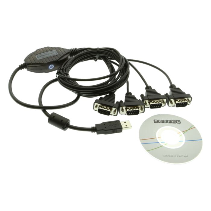 4-Port USB to Serial Adapter COM Retention FTDI Chipset 920K Baud Rate