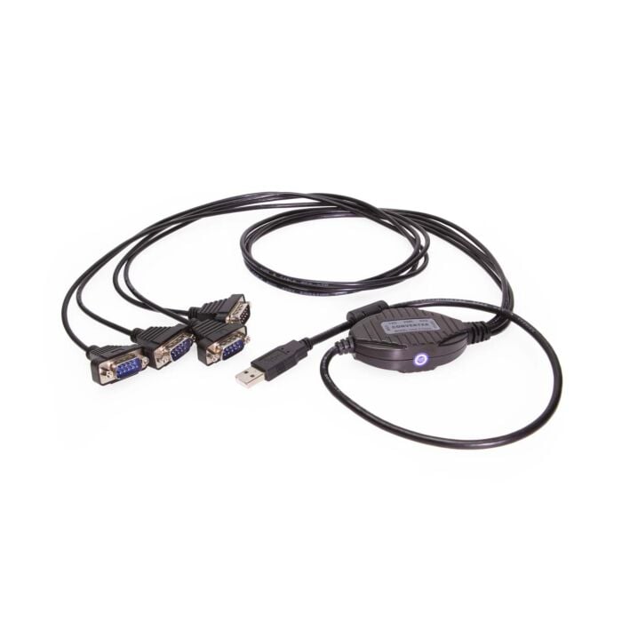 4 Port Professional RS-232 USB 2.0 to Serial Adapter w/Nuts