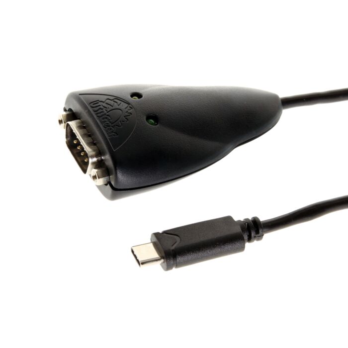 USB C to RS-232 6FT Serial Adapter Black w/FTDI Chipset DB9 male