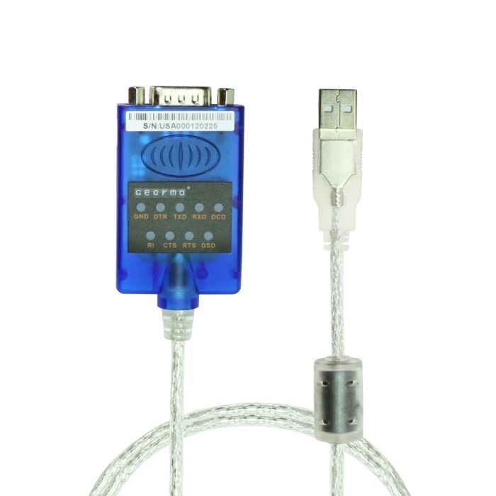 USB to Serial RS-232 Adapter with LED Indicators, FTDI Chipset, Supports Windows 11/10/8.1/8/7, Mac OS X 10.6 and Above