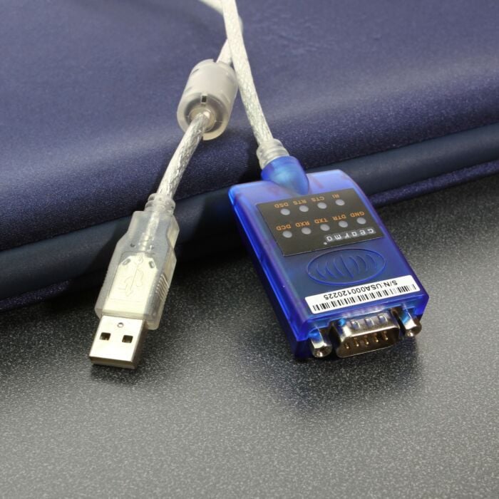 USB to Serial RS-232 Adapter with LED Indicators, FTDI Chipset, Supports Windows 11/10/8.1/8/7, Mac OS X 10.6 and Above