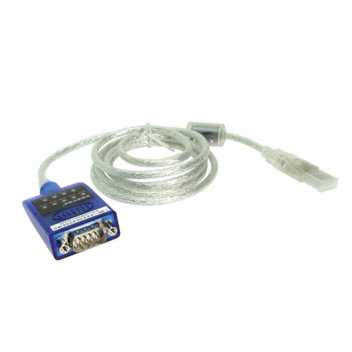 USB to Serial RS-232 Adapter with LED Indicators, FTDI Chipset, Supports Windows 11/10/8.1/8/7, Mac OS X 10.6 and Above