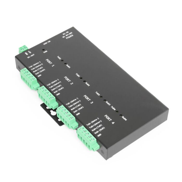 USB 2.0 to 4-Port RS232-422-485 Serial TB Adapter w/ Optical Isolation & Surge Protection