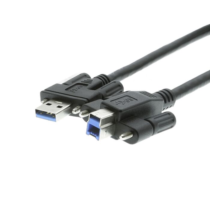 5ft. USB 3 SuperSpeed A Male to B Male Screw Lock Cable
