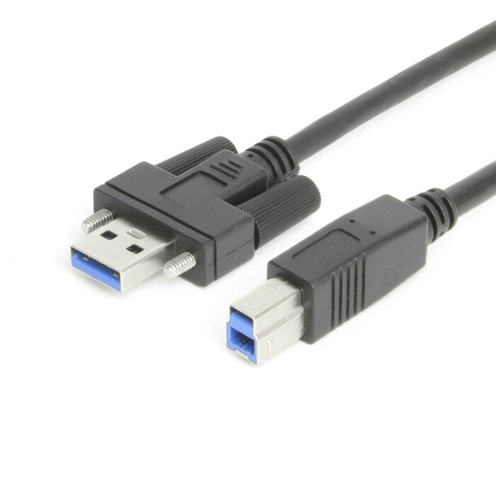 10ft USB 3.2 Gen 1 Screw-Locking Type-A to B Cable - High-Speed Data Transfer