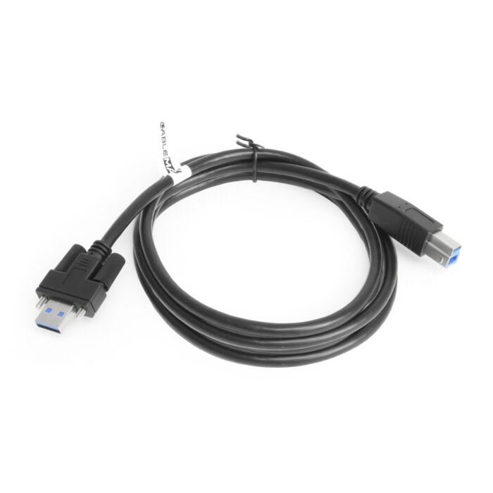 6ft USB 3.2 Gen 1 Screw-Locking Type-A to B Cable - High-Speed Data Transfer