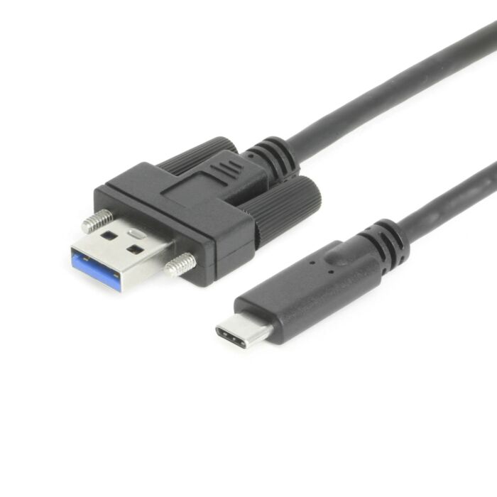 3ft USB 3.2 Gen 1 Screw-Locking Type-A to C Cable - High-Speed Data Transfer