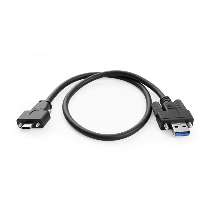 1.5ft USB 3.2 Gen 1 Screw-Locking Type-A to Dual Screw-Locking Type-C Cable