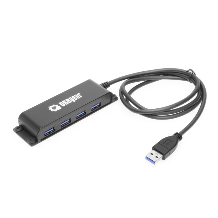 4 Port USB 3.2 Gen 2 10Gbps Hub Type-A Host w/ Screw & Velcro Mount