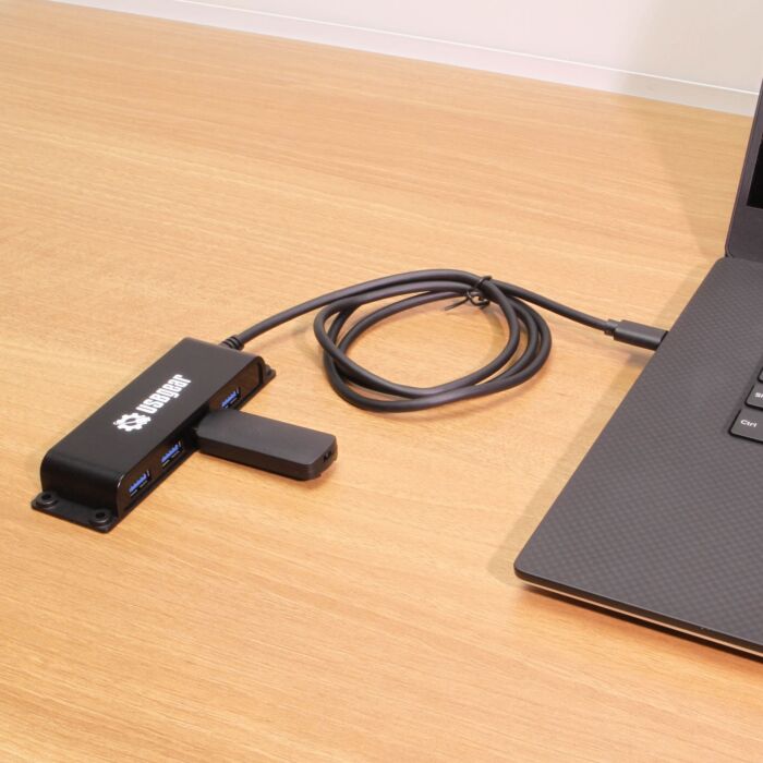 4 Port USB 3.2 Gen 2 10Gbps Hub Type-A Host w/ Screw & Velcro Mount