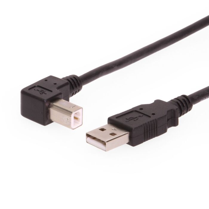 6ft. USB 2.0 Cable High-Speed type A to B Down angle