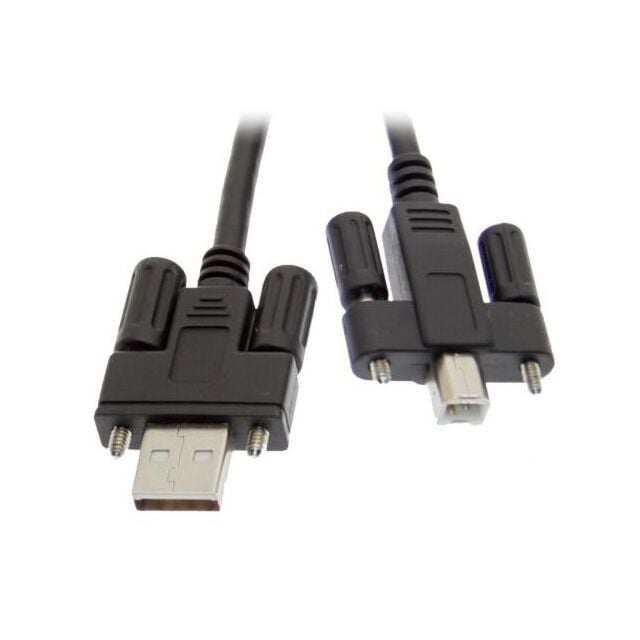 Screw Lock USB 2.0 Hi-Speed A to B Device Cable 6ft. Black