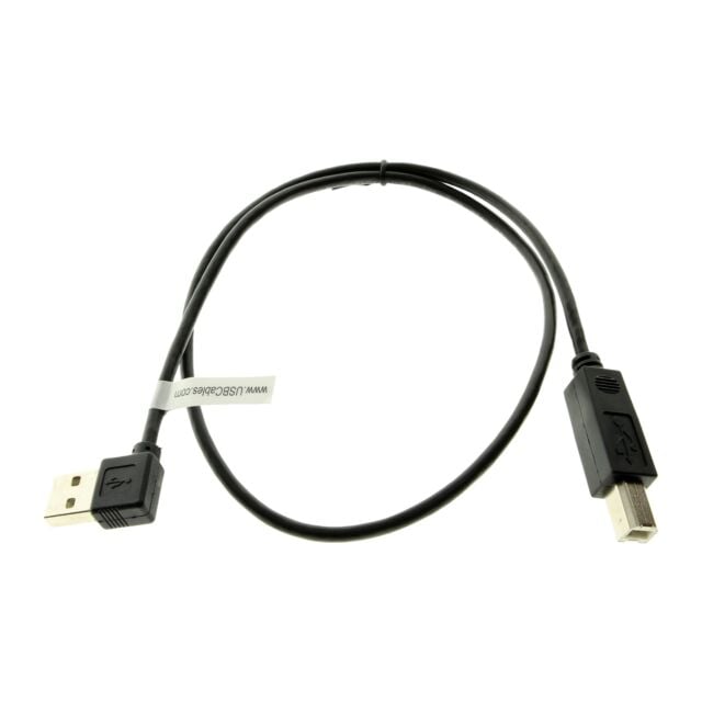 2ft. Black Right to Straight A to B 28/28AWG Cable USB 2.0 RoHS
