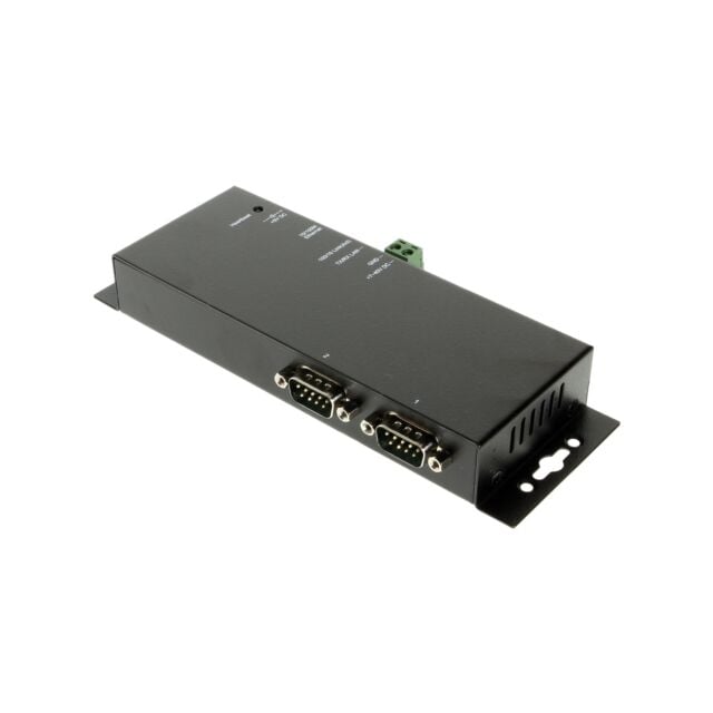 Industrial 2-Port RS-232 to Ethernet Data Gateway TCP/IP