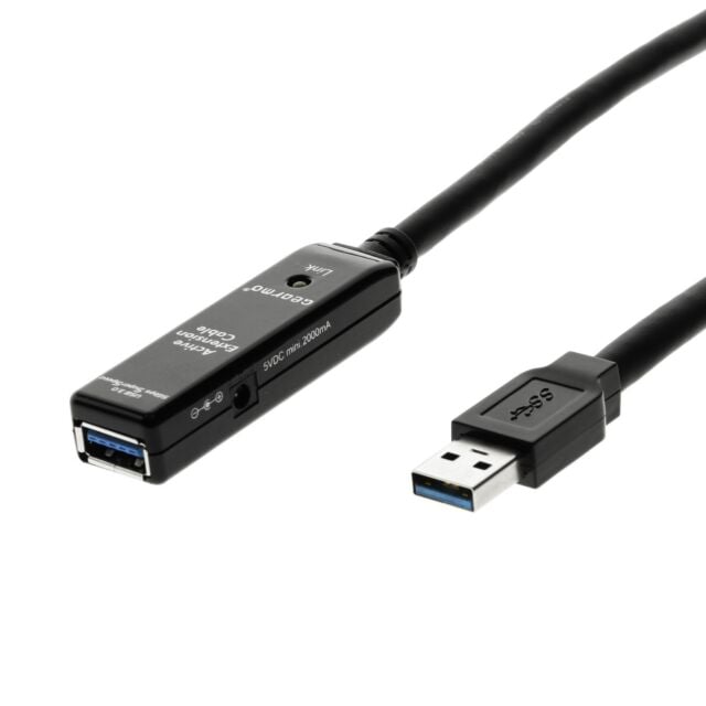 49ft USB 3.0 Extension Cable A-Male to Female w/ Amplifier Adapter