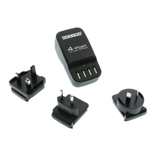 4 Port USB 34W Cell Phone Tablet Charger Station