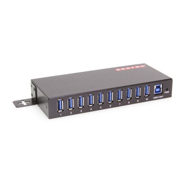 10-Port USB Type-A 3.2 Gen 1 Hub - 15kV ESD Protection