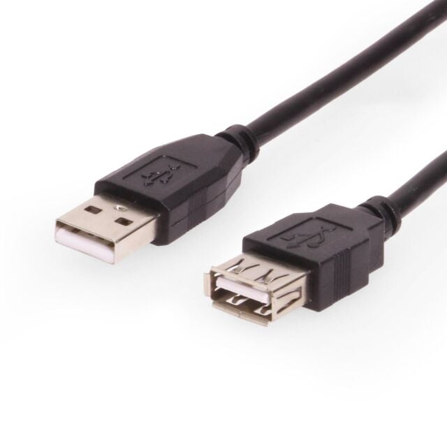 4ft. Black USB 2.0 A-Male to A-Female Extension Cable