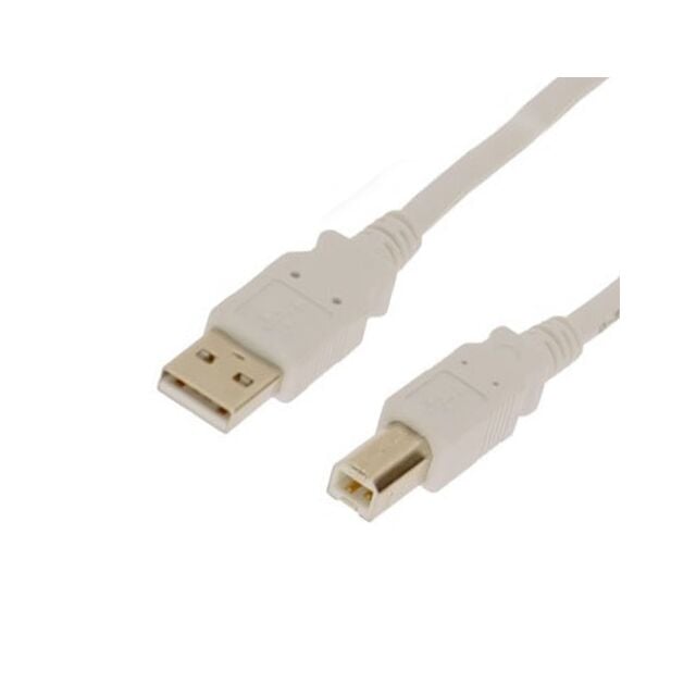 1ft. White USB 2.0 Device Extension Cable A-Male to B-Male