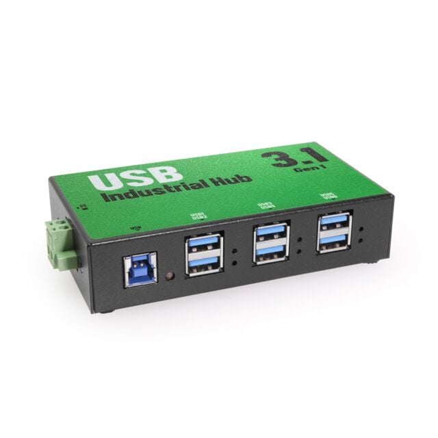 6-Port USB 3.0 Hub enclosed in a Rugged Metal Case