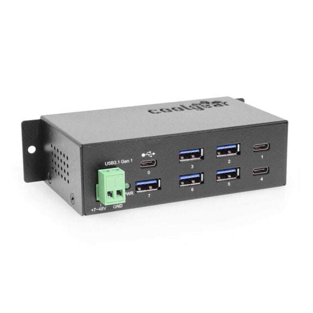 7 Port USB 3.2 Gen 1 Type-C Hub w/ ESD Surge Protection & USB-C Upstream
