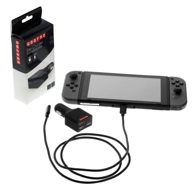Nintendo Switch USB-C Car Charger 45Watt, Also Charger your Iphone and Android Device