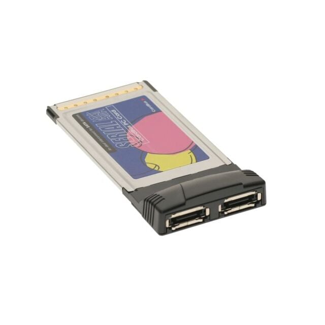 2-port eSATA PCMCIA CardBus-32 Laptop Adapter