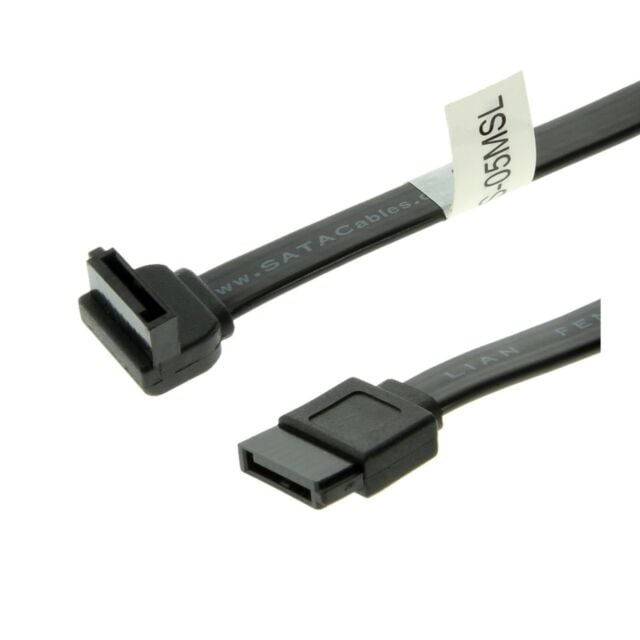 8 inch SATA Device Cable Straight to Left Angle