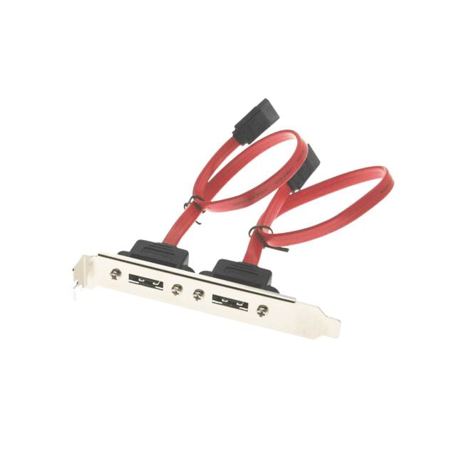 10 inch eSATA Dual Port Internal to External Adapter PCI Bracket