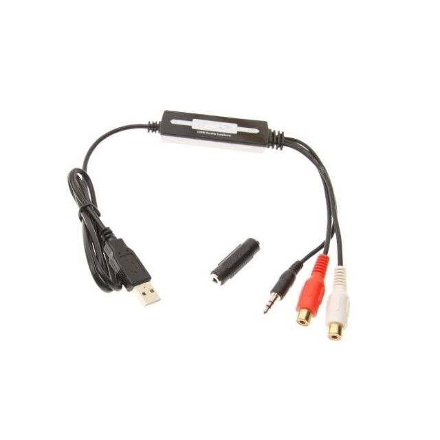 USB to 1/8" Straight-Tip (3.5mm) / Stereo RCA Audio Capture Device