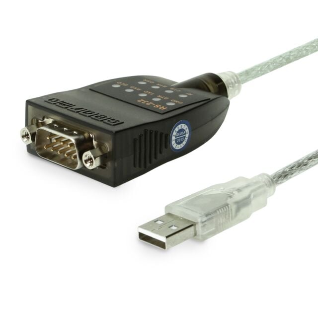 USB to RS-232 Serial Adapter w/ LED Indicators Windows 11 Support