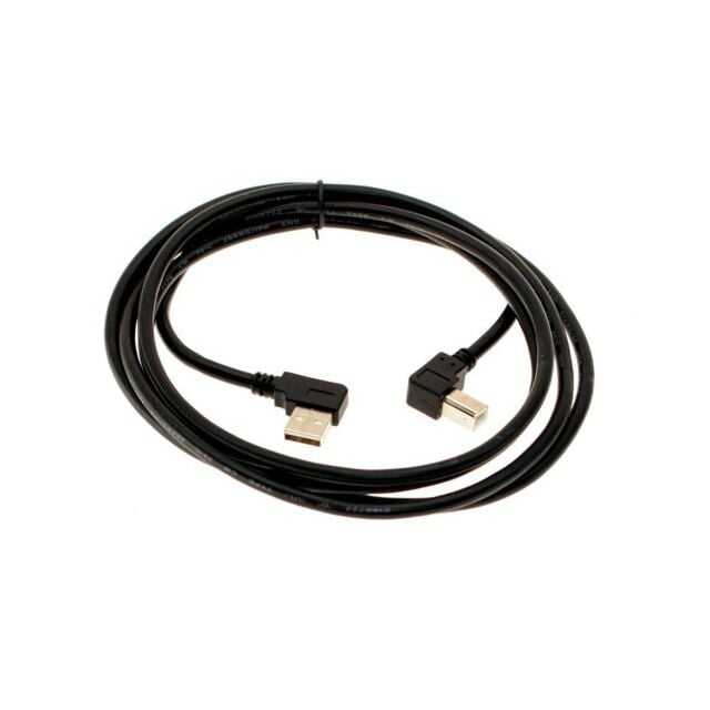 3ft. Black USB Cable A Right Angle to B Right Angle  High-Speed USB 2.0 Device Cable