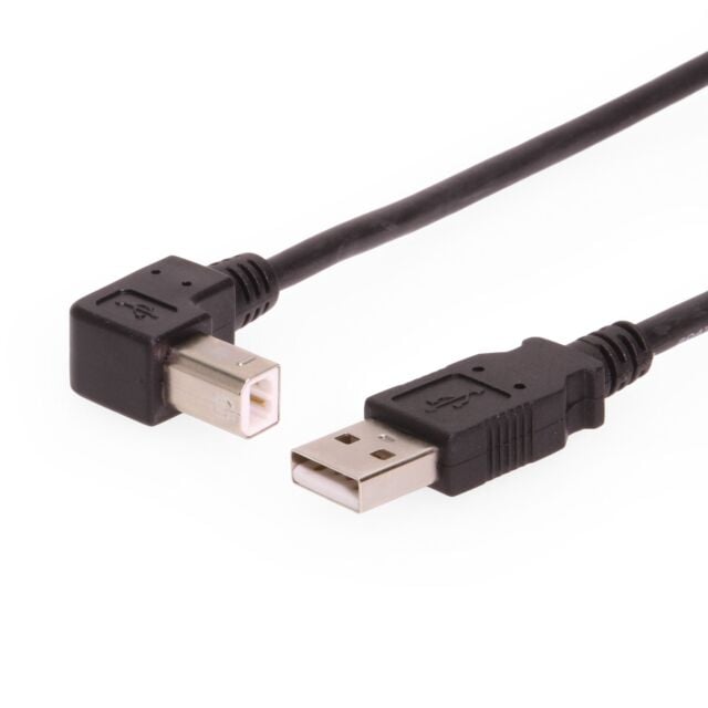 0.5m USB 2.0 Cable High-Speed type A to B Down Angle
