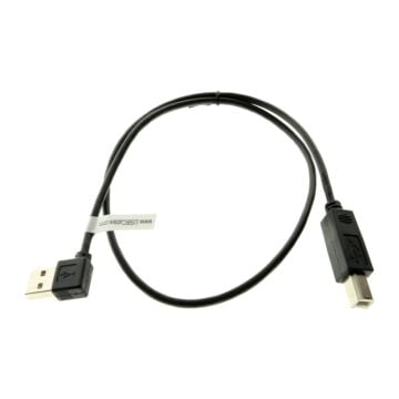 2ft. Black Right to Straight A to B 28/28AWG Cable USB 2.0 RoHS