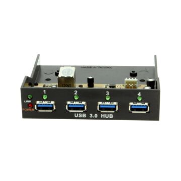 Internal Bay USB 3.0 4-Port VIA USB 3.0 SuperSpeed Chip Hub with LED