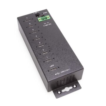 7 Port Managed USB-C 3.2 Gen 2 Hub w/ 15KV ESD Surge Protection