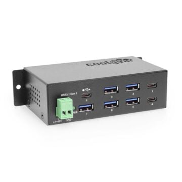 7 Port USB 3.2 Gen 1 Type-C Hub w/ ESD Surge Protection & USB-C Upstream