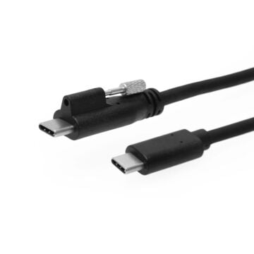 6ft. USB Single Screw Lock Type-C to C Male Cable 10GB Data 5A Power