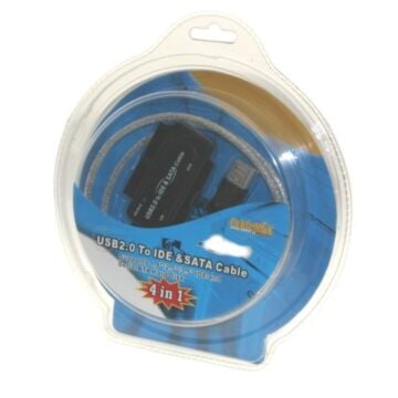 USB 2.0 to IDE and SATA Adapter Cable with 2A Power Supply